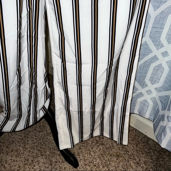 New with tag Striped jumpsuit with ruffle details short sleeve jumpsuit - Picture 11 of 14